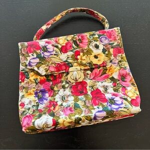 Vintage Floral Bag with Multicolor Design